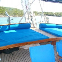 A deck on San Gulet with Maestral Travel Agency