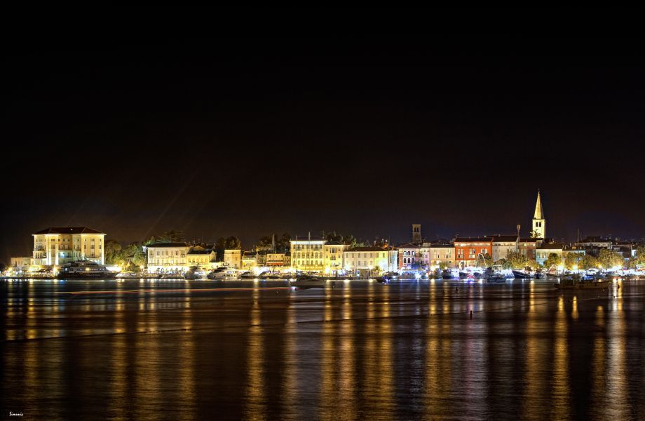 Porec by night, Croatia with Maestral Travel Agency